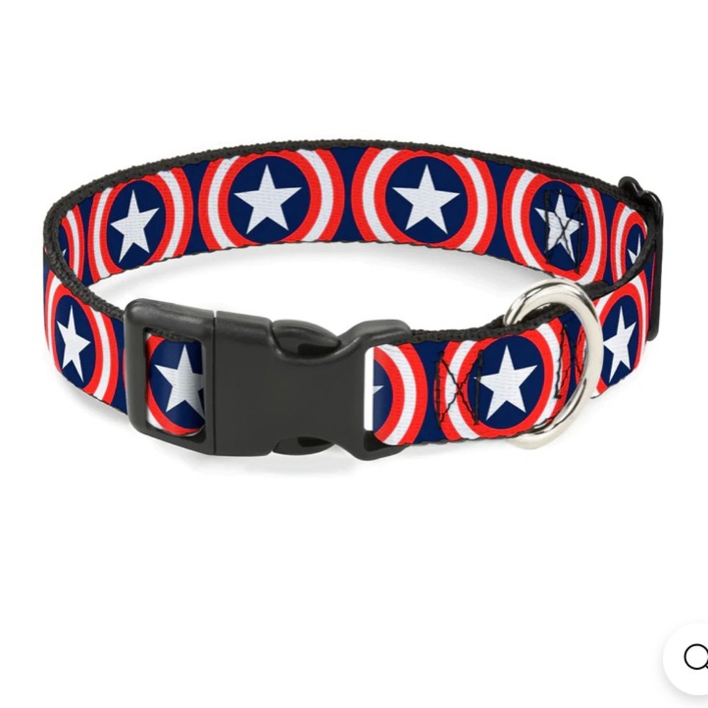 NWT. Captain America Dog Collar. medium (11”-17”) Marvel